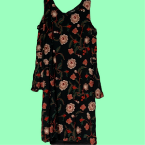 Gorgeous Lux II embroidered floral cold shoulder dress 14